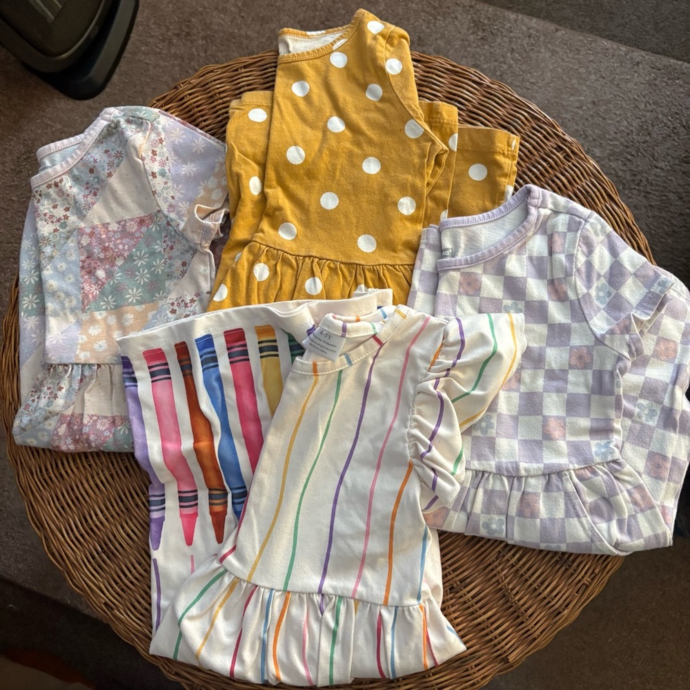 Bundle of 9 Girls Size 4 and 4/5 Dresses